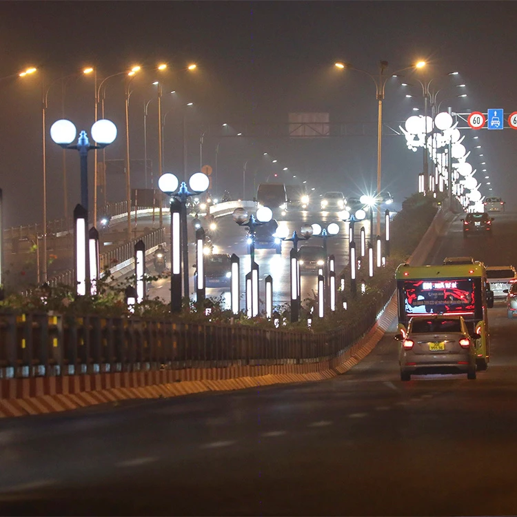 Hệ thống chiếu sáng độc đáo bằng đèn LED trên cầu Vĩnh Tuy